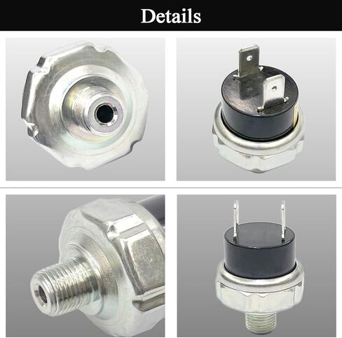 مفتاح ضغط الهواء 85-100 PSI مفتاح ضغط 1/8 "-27 NPT ذكر تيار مستمر 12 فولت 24 فولت ضاغط الهواء مفتاح ضغط قطار الهواء القرن التبديل 1/8 بوصة موضوع in Kuwait