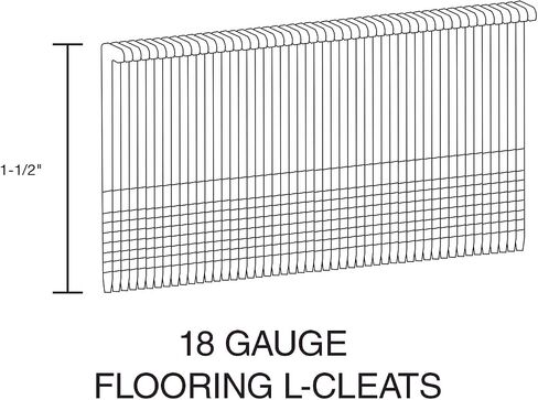 Freeman FN181K150 18-Gauge 1-1/2" Glue Collated Flooring L-Cleats (1000 Count) in Saudi Arabia