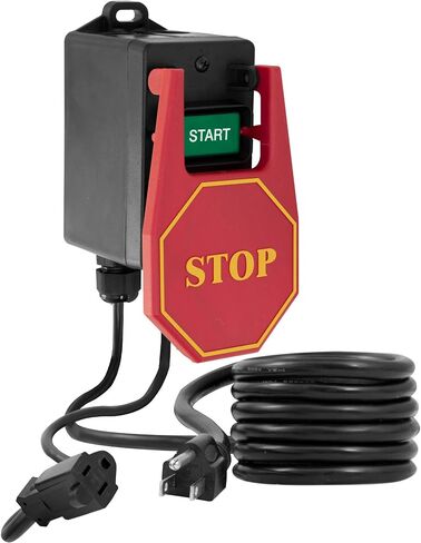 Fulton 110V Single Phase On/Off Switch with Large Stop Sign Paddle for Easy Visibility and Contact for Quick Power Downs Ideal for Router Tables Table Saws and Other Small Machinery in Saudi Arabia