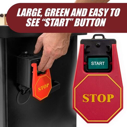 Fulton 110V Single Phase On/Off Switch with Large Stop Sign Paddle for Easy Visibility and Contact for Quick Power Downs Ideal for Router Tables Table Saws and Other Small Machinery in Saudi Arabia