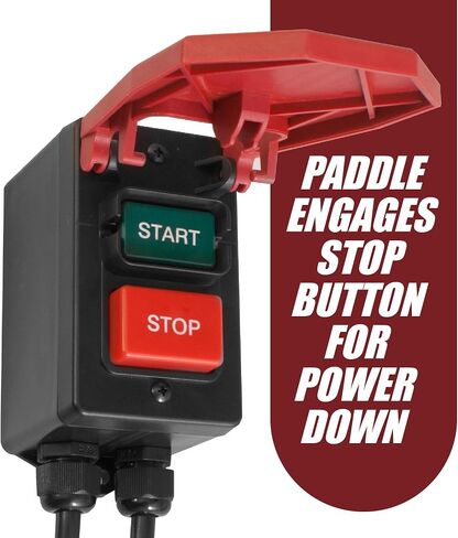 Fulton 110V Single Phase On/Off Switch with Large Stop Sign Paddle for Easy Visibility and Contact for Quick Power Downs Ideal for Router Tables Table Saws and Other Small Machinery in Saudi Arabia