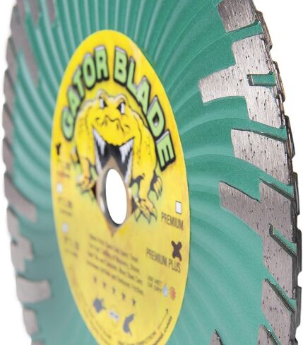 Delta Diamond Gator Blade Supreme 7 Inch Wavy Core Turbo Diamond Saw Blade, DM-7/8-5/8" Arbor, for Masonry, Concrete, Stone, Granite, Wet/Dry, Continuous Rim (7") in Kuwait