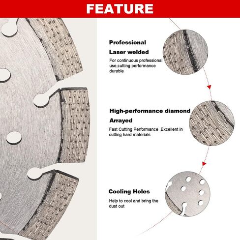 Casaverde Granite Diamond Blade 6",Diamond Cutting Blade for Granite Marble Brick,Masonry,Concrete in Kuwait