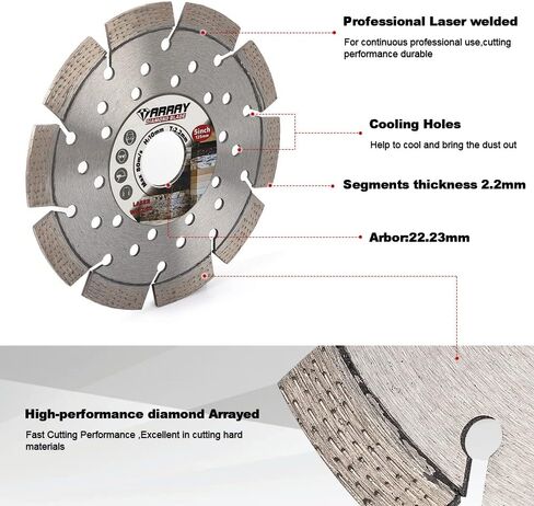 Casaverde Granite Diamond Blade 6",Diamond Cutting Blade for Granite Marble Brick,Masonry,Concrete in Saudi Arabia