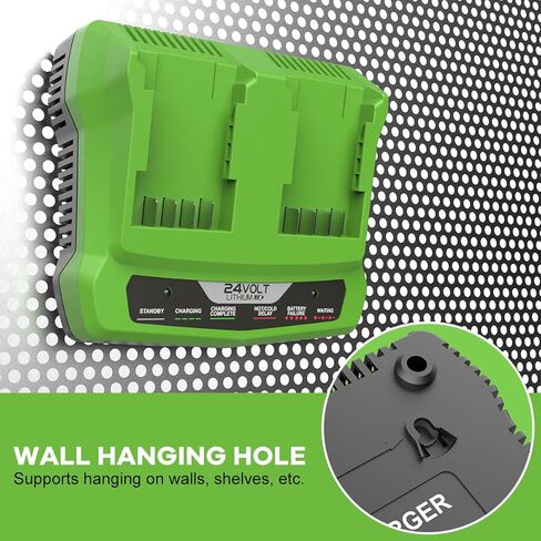 استبدال شاحن مزدوج AYTXTG 24 فولت لشاحن Greenworks 24 فولت، متوافق مع Greenworks 24V BAG711 BAG710 BAG709 BAG708 in Kuwait