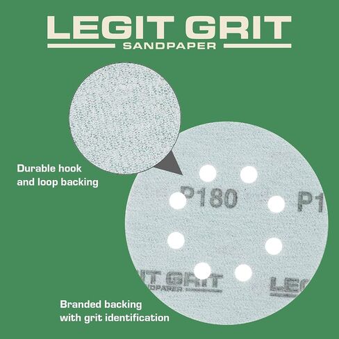 5 inch Sand Paper Disc, 8-Hole, 150 Grit, 50-Pack in Saudi Arabia