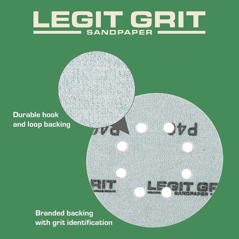 5 inch Sand Paper Disc, 8-Hole, 150 Grit, 50-Pack in Saudi Arabia