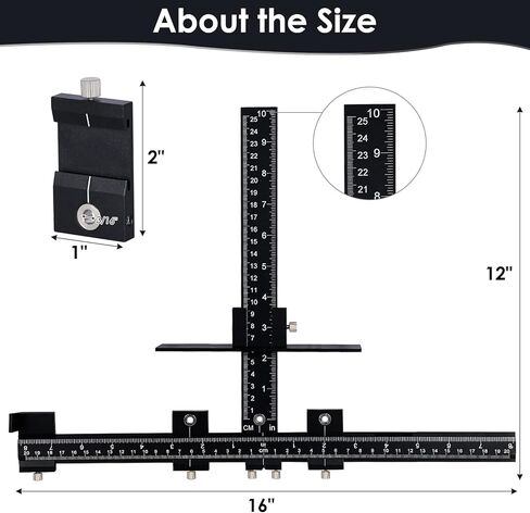 WerkWeit Cabinet Hardware Jig Aluminum Alloy Cabinet Handle Template Tool Adjustable Punch Locator Drill Template Guide True Position Cabinet Hardware Jig for Door Drawer Knobs Handles Installation in Kuwait