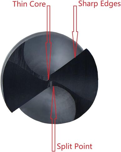 لقم ثقب MAXTOOL مقاس 11/16 بوصة فضية وديمينغ HSS M2 S & D لقم ثقب Prentice Twist مثقاب أكسيد أسود 1/2 بوصة ساق مخفض 6 بوصة OAL؛ SD02B00R044 in Kuwait