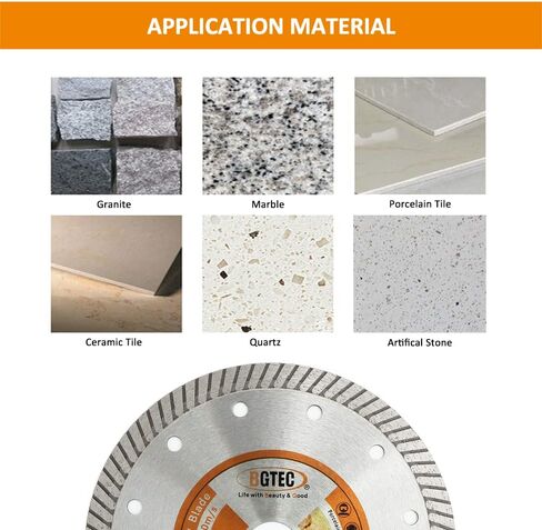 5 Inch Circular Saw Blade,BGTEC Saw for Tile Cutting, Super Thin Turbo Diamond Blade for Cutting Porcelain Tile Ceramic Granite Marble Hard Material,Dia 125mm, 1Pcs in Saudi Arabia