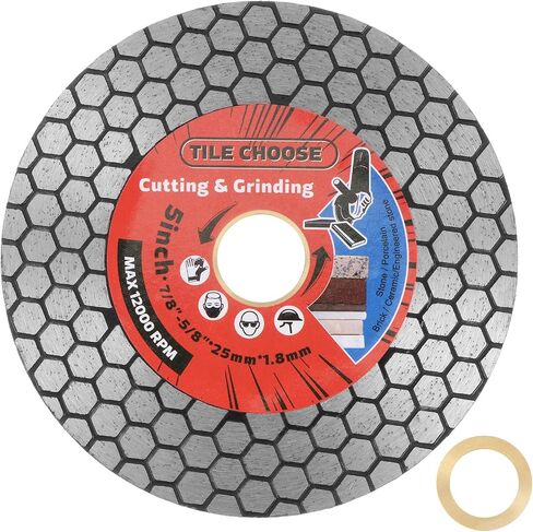 HARFINGTON Diamond Tile Saw Blade, 5" (125mm) Super Diamond Blade Tile Saw Blade Cutting and Grinding for Marble Porcelain Ceramic Tiles in Saudi Arabia