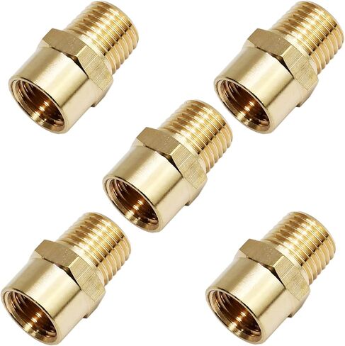 5 Pcs BRASS NPT Extensions ,Equal 1/4 Male NPT x 1/4 Female NPT in Saudi Arabia