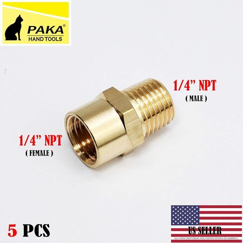 5 Pcs BRASS NPT Extensions ,Equal 1/4 Male NPT x 1/4 Female NPT in Saudi Arabia