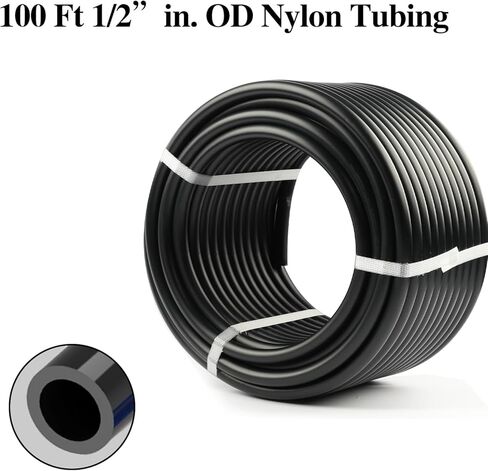 نظام أنابيب الهواء FORNAX، طقم دفع هوائي مكون من 14 قطعة مع أنابيب نايلون بطول 100 قدم 1/2 بوصة، وصلة توصيل سريعة من النوع الصناعي وقابس in Kuwait