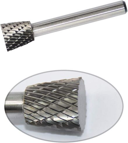 SN-4 Tungsten Carbide Burr Rotary File Inverted Cone Shape Double Cut with 1/4''Shank for Die Grinder Drill Bit in Saudi Arabia