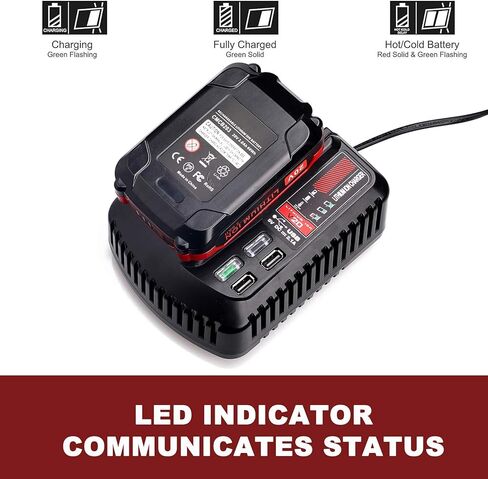 Lilocaja Replacement for Craftsman 20V Battery Charger CMCB104, Compatible with Craftsman 20V V20 Max Lithium-Ion Battery CMCB202 CMCB204 CMCB209 CMCB206 in Kuwait