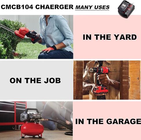 Lilocaja Replacement for Craftsman 20V Battery Charger CMCB104, Compatible with Craftsman 20V V20 Max Lithium-Ion Battery CMCB202 CMCB204 CMCB209 CMCB206 in Kuwait