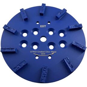 10" Concrete Diamond Grinding Disc Plate for Edco, Husqvarna, Blastrac, Arrow Segments, 40/50 Grit