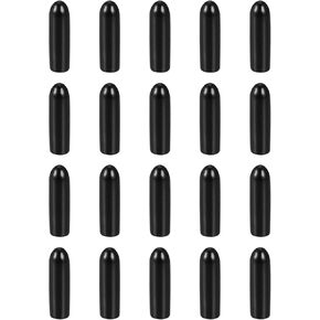 DMiotech 20 Pack 8.5mm ID Black Screw Thread Protectors Rubber End Caps Bolt Covers for Screw Bolt Furniture Pipe