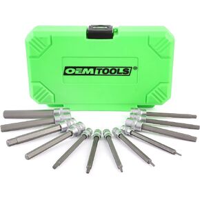 OEMTOOLS 23900 12 Piece Magnetic Hex Bit Socket Set, SAE Hex Bit Socket Set, Hex Bit Set with Storage Case, Bit Sizes Range from 1/16 To 3/8 Inch