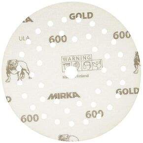 Mirka Gold Film Multifit 5'' Sandpaper Grit 1200 Hook and Loop, 50 Pack 5 inch Sanding Discs for Orbital Sander, Sand Paper Pads for Wood, Composites, Automotive
