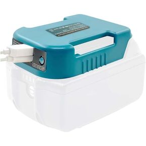 محول بطارية لمحول بطارية 18 فولت/20 فولت مع شاحن USB وشاحن مصدر طاقة من النوع C PD لبطارية ليثيوم MIL 20 فولت 18 فولت ماكس (محول فقط) (MIL)