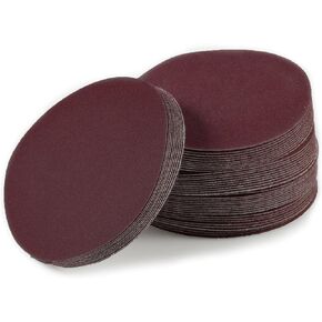 LEONTOOL 50 PCS 4 Inches Sanding Discs Hook and Loop 180 Grit Sanding Pads for Orbital Sander Round Orbital Sandpaper No Hole