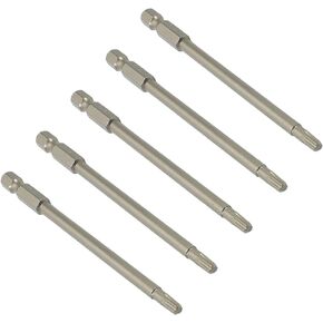 Utoolmart Torx Screwdriver Bits, T8 Magnetic Torx Head Screw Driver Bit, with 1/4 Inch Hex Shank, 100mm Length S2 Steel Screw Driver Kit Tools, for Repair Work, 5 Pcs