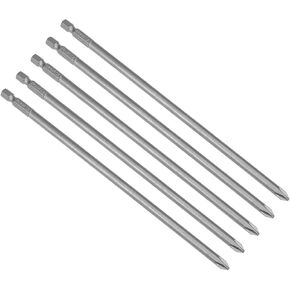 uxcell 5pcs 50mm 1/4" Hex Shank 1.6mm PH00 Magnetic Phillips Head Screwdriver Bits S2 High Alloy Steel in Kuwait
