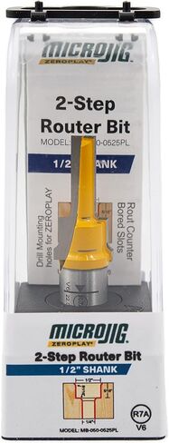 Micro Jig MB-050-0525PL Zeroplay 1/2" X 14" 2-Step Plunge Router Bit (1/2" Shank) (R7a) in Saudi Arabia