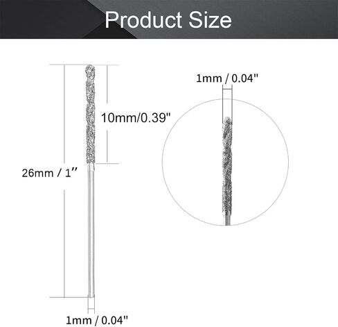Auniwaig 1mm Diamond Twist Drill Bits High Speed Steel HSS 10 Pcs | For Glass Jewelry, Beach Sea Shells Stone Gemstones, Lapidary Ornament, Bracelet Necklace Arts Crafts in Saudi Arabia