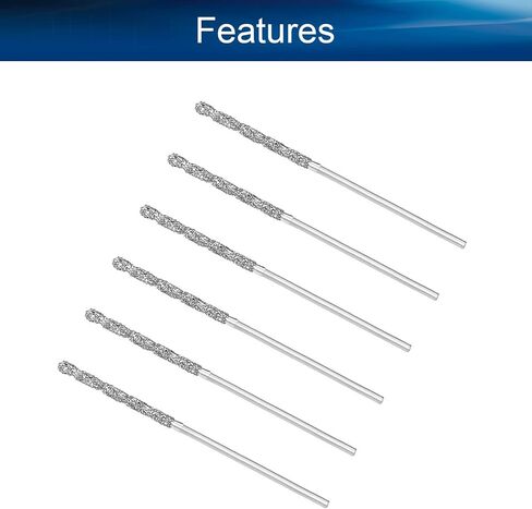 Auniwaig 1mm Diamond Twist Drill Bits High Speed Steel HSS 10 Pcs | For Glass Jewelry, Beach Sea Shells Stone Gemstones, Lapidary Ornament, Bracelet Necklace Arts Crafts in Saudi Arabia
