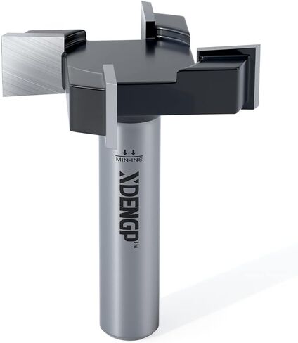 CNC Spoilboard Surfacing Planer Router Bit 1/2 Inch Shank, 2-Inch Cutting Diameter, Slab Flattening Bottom Cleaning Wood Planing Leveling Router Face Mill Carbide Tipped Bit ( 4 Wings ) in Saudi Arabia
