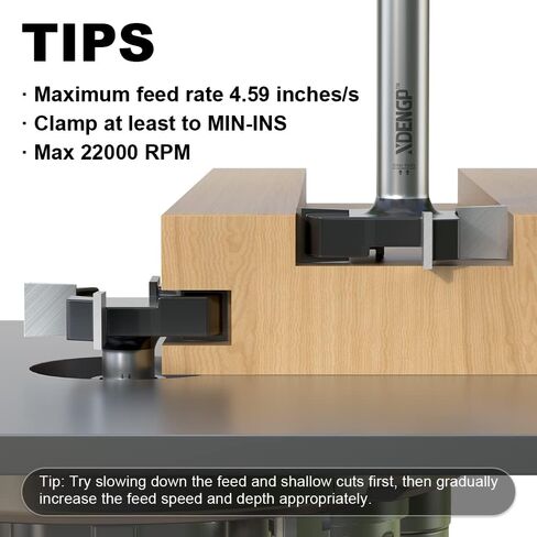 CNC Spoilboard Surfacing Planer Router Bit 1/2 Inch Shank, 2-Inch Cutting Diameter, Slab Flattening Bottom Cleaning Wood Planing Leveling Router Face Mill Carbide Tipped Bit ( 4 Wings ) in Saudi Arabia