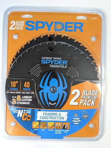 تأطير سبايدر 10 في 40 سنًا بلمسة نهائية خشنة من كربيد التنجستن شفرة منشار ميتري (عبوتان) in Kuwait