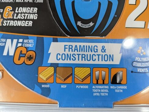 تأطير سبايدر 10 في 40 سنًا بلمسة نهائية خشنة من كربيد التنجستن شفرة منشار ميتري (عبوتان) in Kuwait