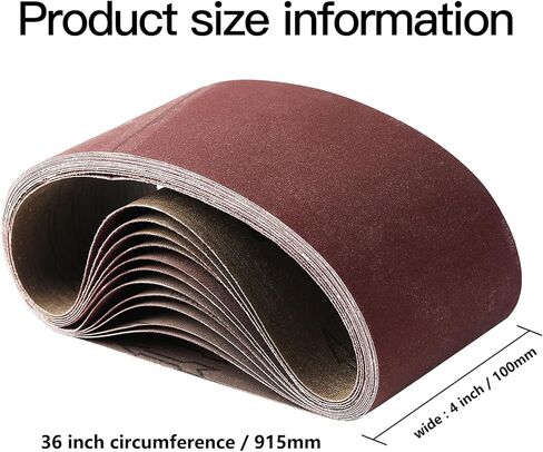 12 حزمة من حزام الصنفرة 4 × 24 بوصة، أحزمة صنفرة من أكسيد الألومنيوم DeSS 2 لكل منها 80 120 150 240 320 400 حبيبة (4 × 24 بوصة) in Kuwait