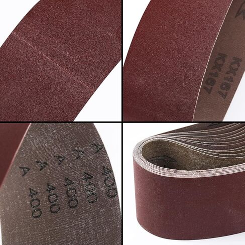 12 حزمة من حزام الصنفرة 4 × 24 بوصة، أحزمة صنفرة من أكسيد الألومنيوم DeSS 2 لكل منها 80 120 150 240 320 400 حبيبة (4 × 24 بوصة) in Kuwait