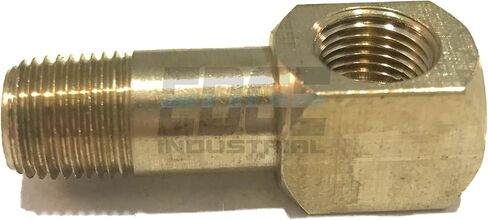 EDGE INDUSTRIAL Brass 1/8" كوع شارع طويل، 1-3/16" طويل، D.O.T. تمت الموافقة عليه (الكمية 01) in Saudi Arabia