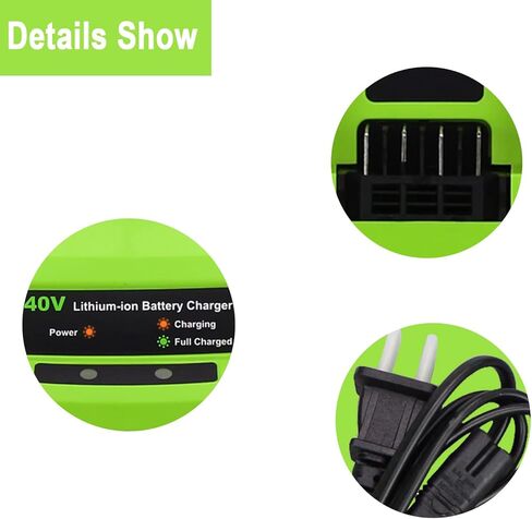 بديل لشاحن Greenworks 29482 المتوافق مع موديلات البطاريات G-MAX 40V 29462 و29472 in Kuwait