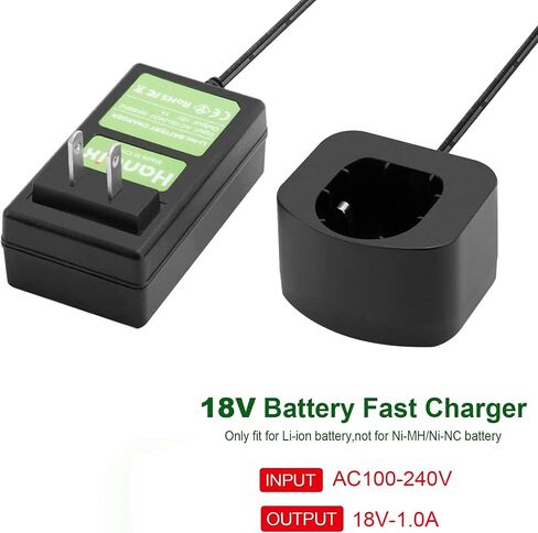 Hanaix 18V Lithium Charger for Ryobi One+ Battery P102 P103 P104 P105 P106 P107 P108 P109 P122 BPL-1815 BPL-1820G BPL18151 BPL1820 RB18L15 RB18L25 RB18L40 RB18L50 in Saudi Arabia