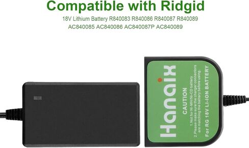 Hanaix 18V Lithium Charger for Ryobi One+ Battery P102 P103 P104 P105 P106 P107 P108 P109 P122 BPL-1815 BPL-1820G BPL18151 BPL1820 RB18L15 RB18L25 RB18L40 RB18L50 in Saudi Arabia