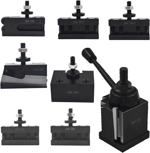 Timunr 8Pcs 250-222 Wedge Type Tool Post Set BXA Tool Post Set Quick Change Tool Post Holder Set Swing 10-15 Inch in Saudi Arabia