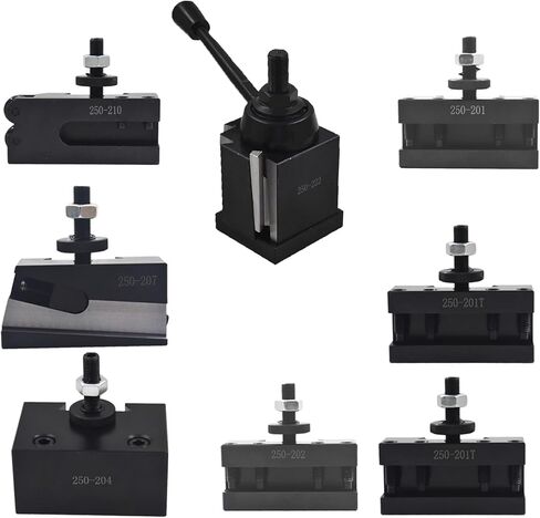 Timunr 8Pcs 250-222 Wedge Type Tool Post Set BXA Tool Post Set Quick Change Tool Post Holder Set Swing 10-15 Inch in Saudi Arabia