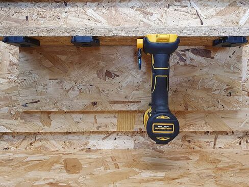 حامل أدوات StealthMounts Locking DeWalt، 4 عبوات من شماعات أدوات DeWalt | حامل أدوات ديوالت مثبت على الحائط | تخزين أدوات ديوالت | حامل مثقاب ديوالت | مقطع مثقاب ديوالت | المحرز في المملكة المتحدة in Saudi Arabia