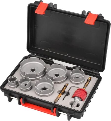 مجموعة قطع ثقب الكربيد، منشار ثقب كربيد التنجستن سريع التغيير (7/8 بوصة -2-1/2 بوصة) للفولاذ المقاوم للصدأ والمعادن والحديد (مجموعة 12 قطعة) in Kuwait