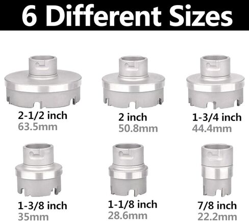 مجموعة قطع ثقب الكربيد، منشار ثقب كربيد التنجستن سريع التغيير (7/8 بوصة -2-1/2 بوصة) للفولاذ المقاوم للصدأ والمعادن والحديد (مجموعة 12 قطعة) in Kuwait