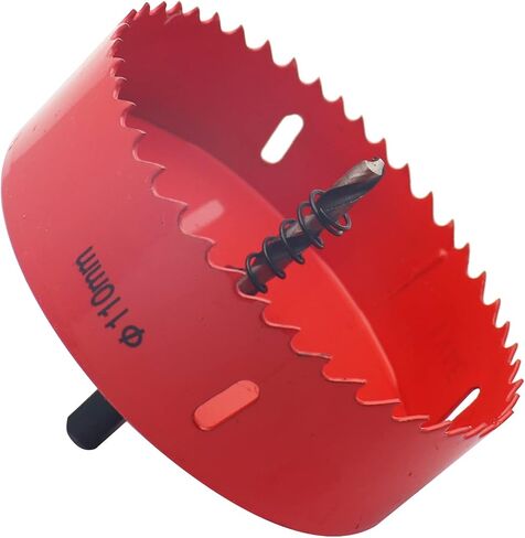 110mm/4.33 Inch Hole Saw Bi-Metal Saw Drilling Tool with Twist Drill Bit, General Purpose Saw for Cornhole Boards Wood Plasterboard Plywood Plastic in Saudi Arabia