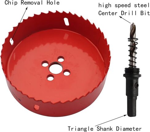 110mm/4.33 Inch Hole Saw Bi-Metal Saw Drilling Tool with Twist Drill Bit, General Purpose Saw for Cornhole Boards Wood Plasterboard Plywood Plastic in Saudi Arabia