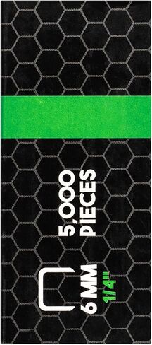 دبابيس تولزيلا شديدة التحمل للمسدس الأساسي - عبوة مكونة من 5000 دبابيس مجلفنة مقاس 6 مم من تولزيلا (تاج ضيق). مثالية لمسدس الكابلات والاستخدامات الأخرى. in Kuwait